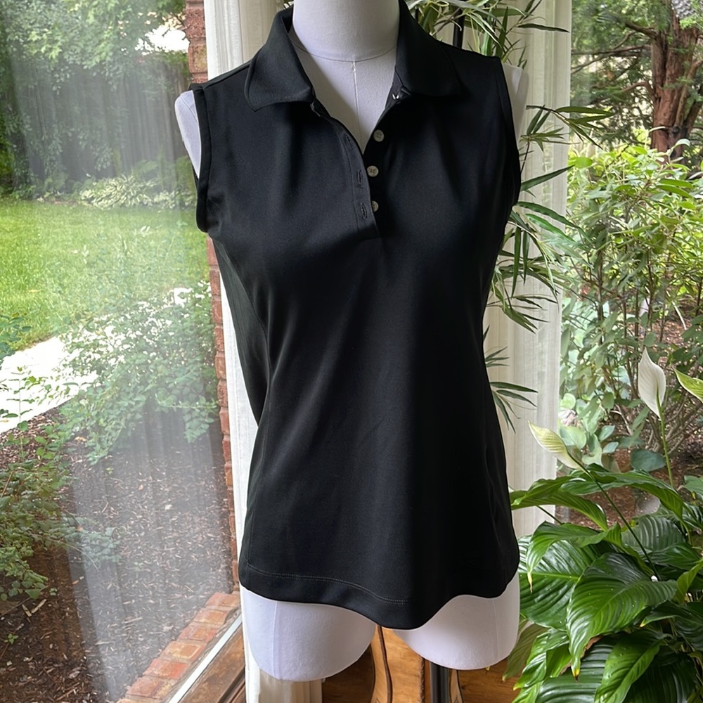 Nike golf Nike fit dry sleeveless golf shirt - black